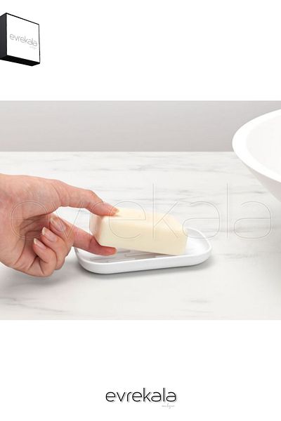 Brabantia Solid Soap Dispenser Brabantia White Soap Holder - Special Evrekala Shipping - Evrekala New Soap Dispenser