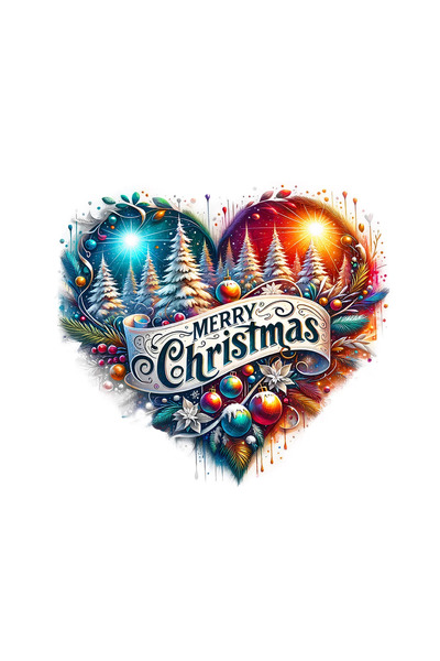 INOVATIX Set de 8 bucăți, autocolant inimă Marry Christmas Ivona, INOVATIX®. ...