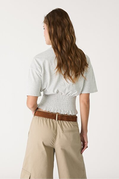 Stradivarius T-shirt with gathered top