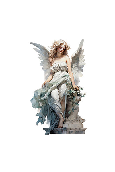 INOVATIX Set de 8 bucăți, autocolant înger fântână, INOVATIX®. 6 cm