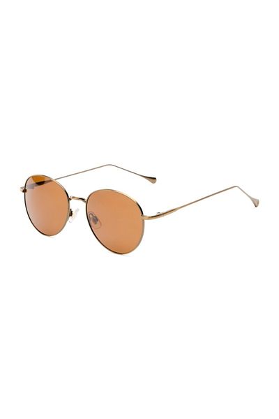 THEICONIC John Lennon Oval Sunglasses Copper Brown with Brown
