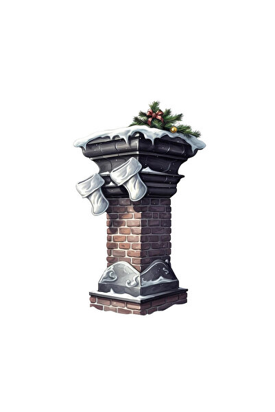 INOVATIX Set de 8 bucăți, autocolant cu șemineu înzăpezit, INOVATIX®. 6 cm