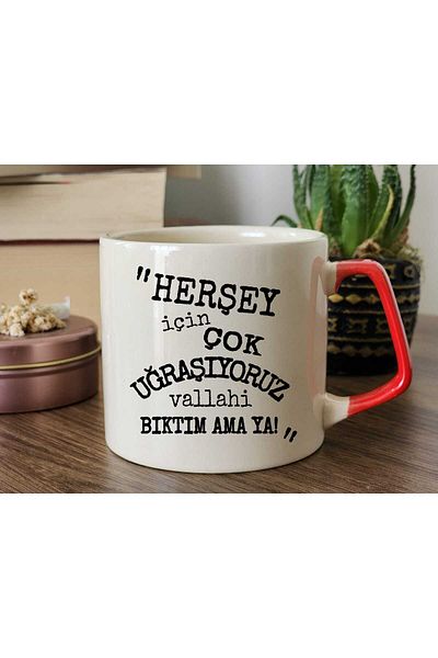 Tasarım "We Work so Hard for Everything!" Gibi Series Themed Mug