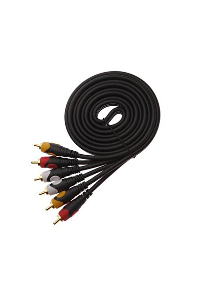 Koodmax 10 Metre 3 Rca To 3Rca Ses ve Görüntü Kablosu - Özel Bakır Seri