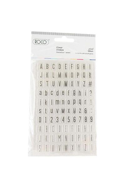 Roco Layering Stamp Alphabet and Numbers Clear