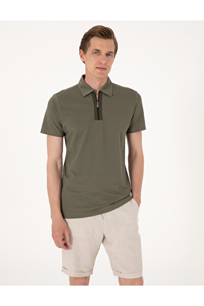 Pierre Cardin Haki Ultralight Kumaş Slim Fit Polo Yaka Tişört 50302623-VR027