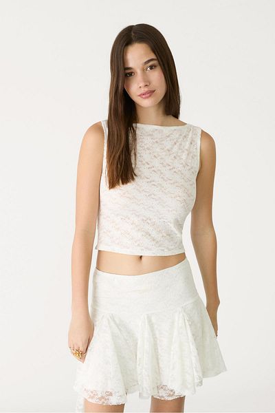 Stradivarius Sleeveless lace top