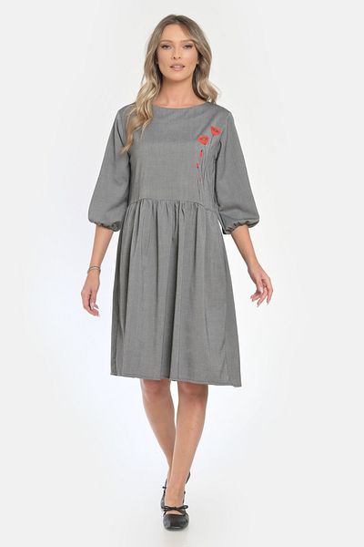 Eranthe Women's Medium Dress V295, Hand Painted, Floral Pattern
