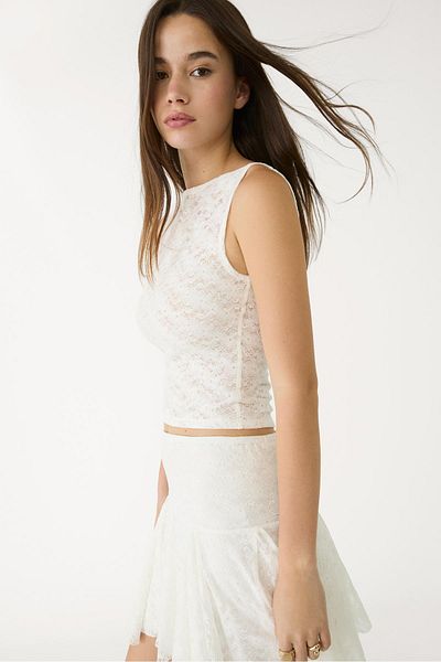 Stradivarius Sleeveless lace top