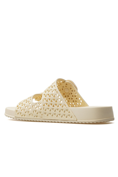 IGOR Habana Fersh Γυναικείες παντόφλες με λεπτομέρεια με αγκράφα για πισίνα-παραλία-καθημερινή χρήση 25 ετών S10344 Ivory