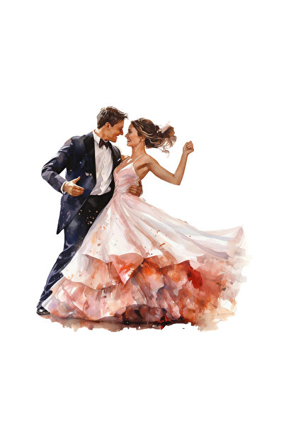 INOVATIX Set de 8 autocolante pentru invitație de nuntă, Dansul Fericirii, IN...