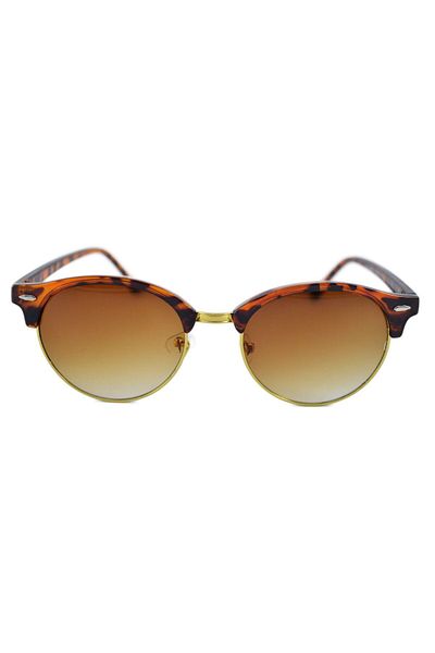 THEICONIC Clubmaster Retro II Brown Sunglasses - Leopard Brown