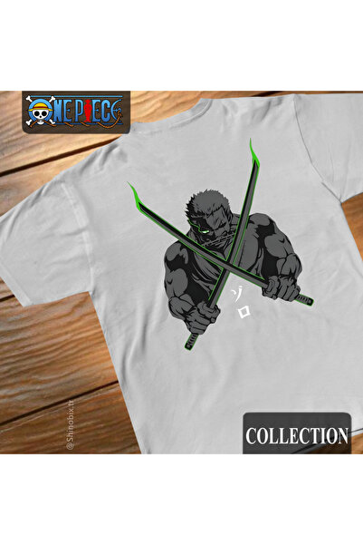 SHINOBIX One Piece Anime Roronoa Zoro Midori No Oni Oversize Printed T-Shirt