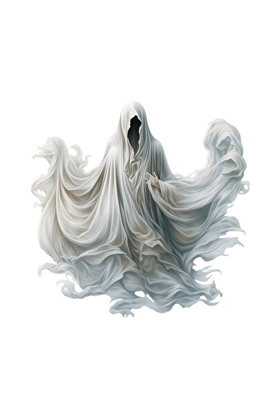 INOVATIX Set de 8 autocolante Halloween cu fantomă albă, INOVATIX®. 6 cm