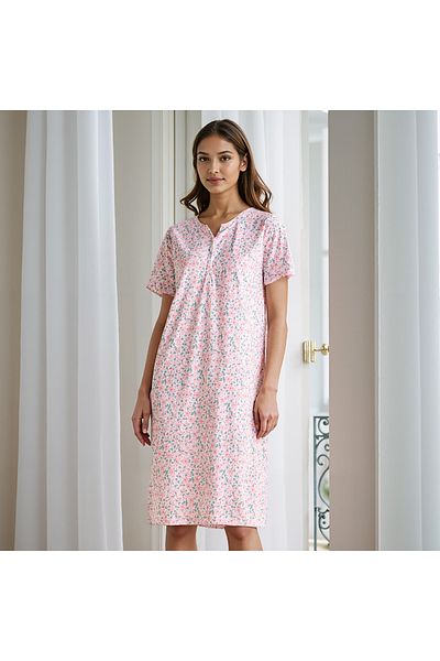FAV All-Over Floral Printed Night Dress