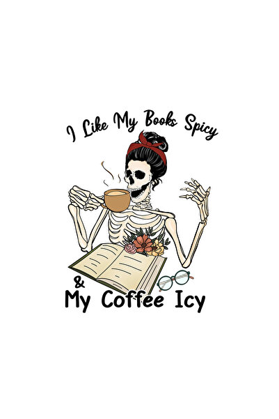 INOVATIX Set de 8 piese, Autocolant Îmi plac cărțile picante și cafeaua rece,...