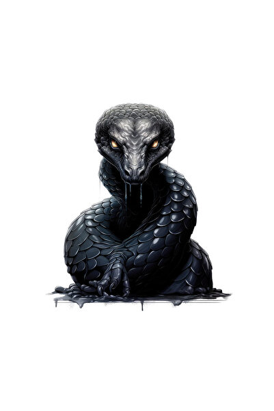 INOVATIX Set de 8 piese, autocolant Halloween șarpe negru, INOVATIX®. 6 cm