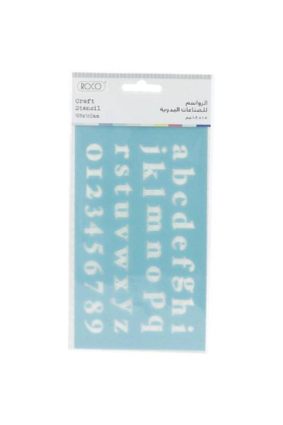 Roco Design Stencils Alphabet Plastic