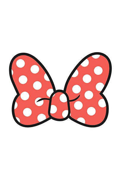 INOVATIX Set de 8 piese, autocolant cu fundiță Minnie, INOVATIX®. 6 cm