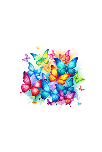 INOVATIX Set de 8 bucăți, autocolant aglomerat cu fluturi curcubeu, INOVATIX®...