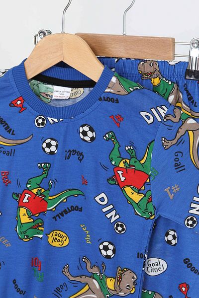 TOFİSA Boy's Saks Patterned Shorts Set - 27170