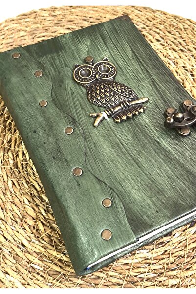 GUETTA Handmade Genuine Leather Daily Scrapbook Shamua Paper Owl