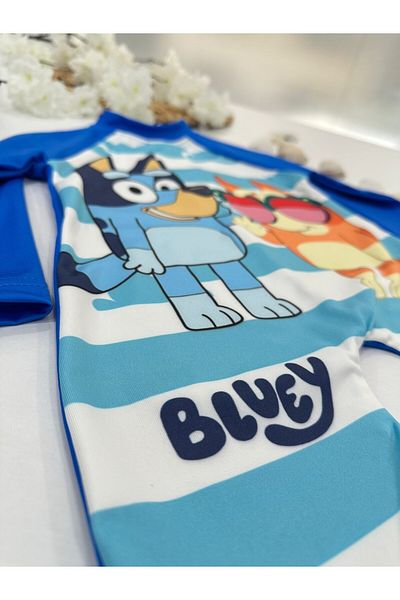 ChibuumKids Salopetă de baie cu mânecă lungă cu personaj Bluey