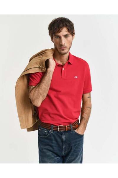 Gant Erkek Kırmızı Regular Fit Polo