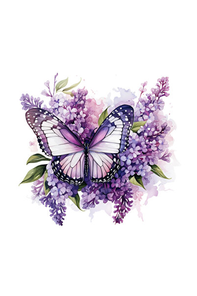 INOVATIX Set de 8 piese, autocolant fluture pe buchet de liliac, INOVATIX®. 6 cm