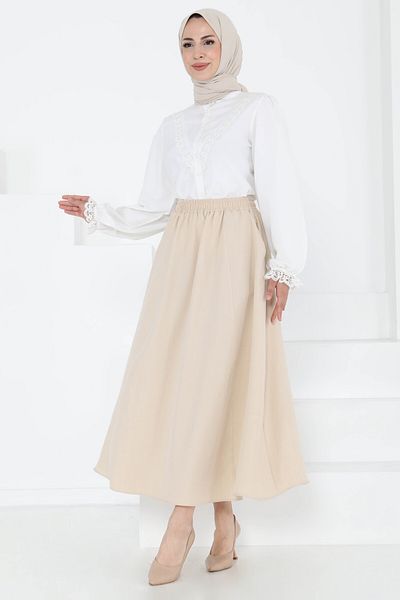 TOFİSA Pocket Skirt Cream - 27260