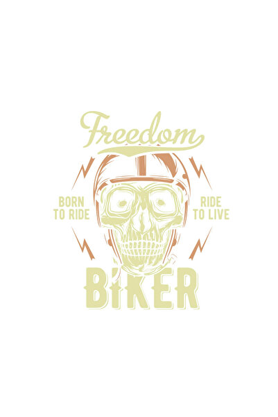 INOVATIX Set de 8 piese, Autocolant Freedom biker născut să conducă Ride to l...