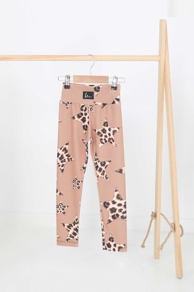 TOFİSA Leggings brodate cu imprimeu bronzat pentru fete - 27206