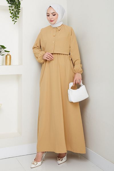 InStyle Φόρεμα Camel με μπολερό