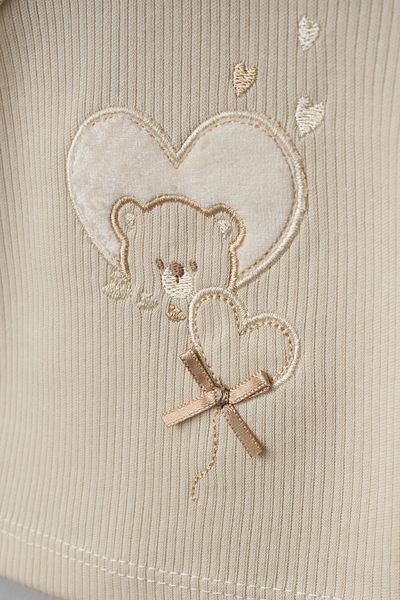 Bebitof Heart Bear Patterned 10 Piece Boxed Newborn Hospital Release Bodysuit Set