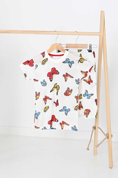 TOFİSA Комплект бели шорти с принт за момичета - 27175