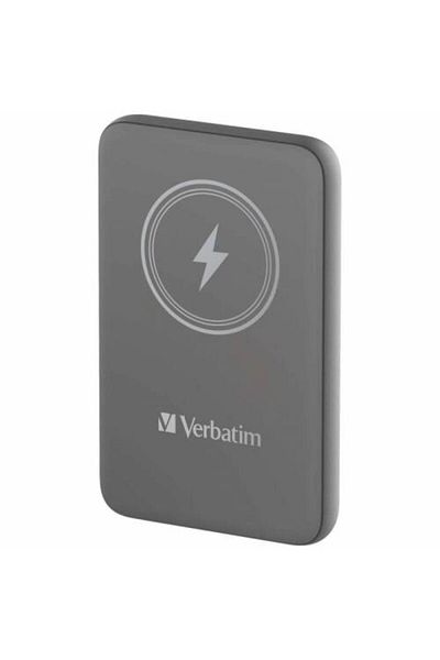 Verbatim Verbatim Charge'n'Go 10000 mAh Portable External Battery, PD 20W, Wireless 15W, USB-C, Gray