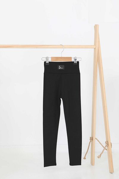 TOFİSA Girl's Black Ribbed Tights - 27200