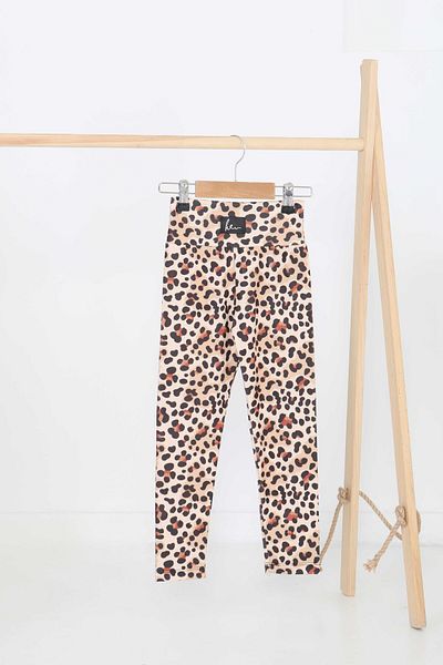 TOFİSA Girl's Beige Printed Crested Leggings - 27204