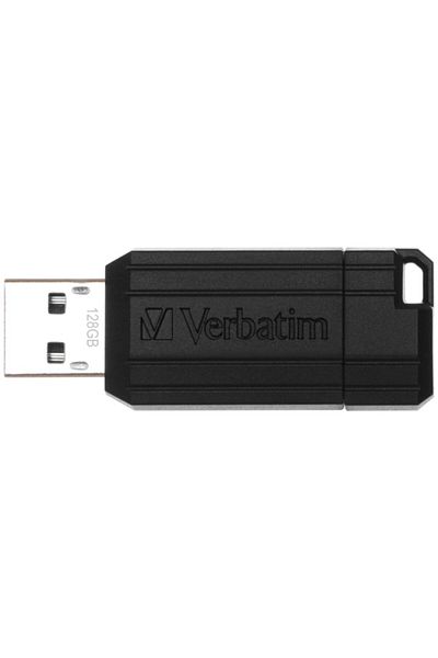Verbatim Memorie USB Verbatim Pinstripe Store 'n' Go 128GB USB 2.0, Negru