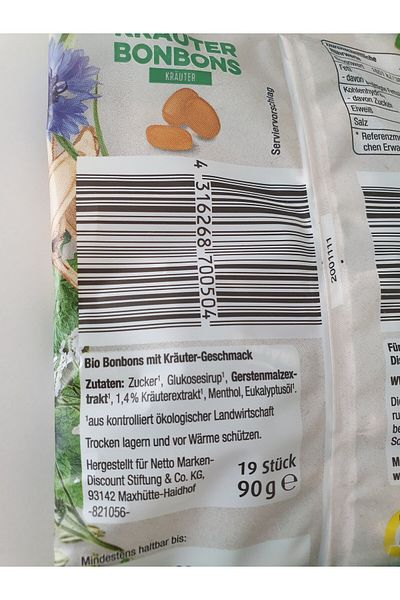 PENNY Biobio Kräuter Bonbons 90g