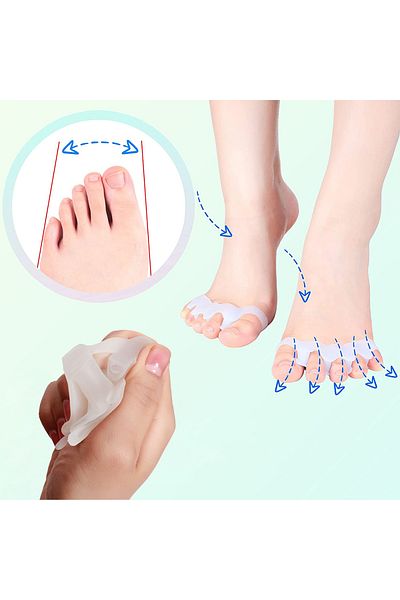 zenifique Set of 2 Mount Protectors, Zenifique, 5 Finger Separator, Silicone, White
