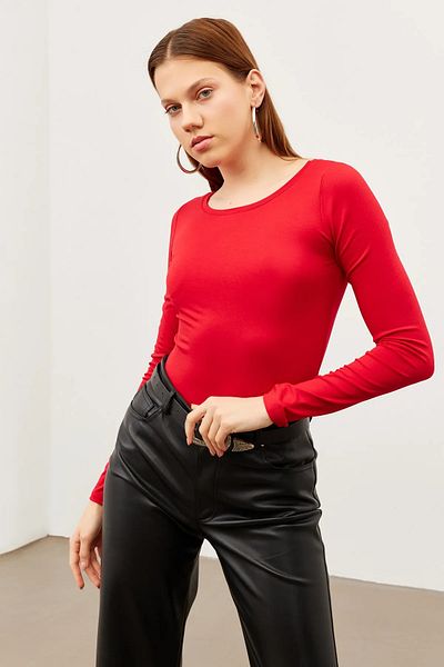 Yefrastore Women's Red Princess Collar Blouse