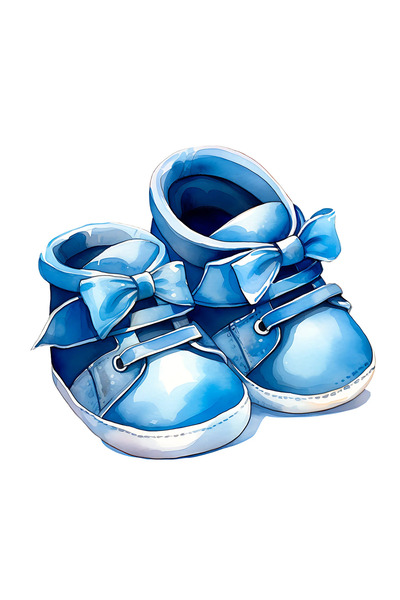 INOVATIX Σετ 8 τεμαχίων, αυτοκόλλητο μπλε μποτάκια, INOVATIX®. 6 εκ.