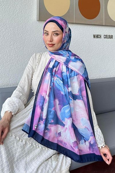 lamelif Elegant Pattern Cotton Shawl Candy Pink