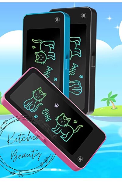 Kitchen Beauty Writing Tablet Lcd 6,5 Inç Dijital Kalemli Çizim Yazı Tahtası Ve Kalemlik Grafik Not Eğitim Tableti