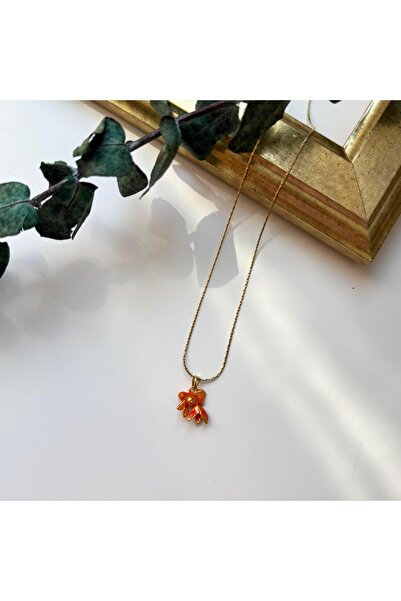 Alice İsstanbul Çelik Turuncu Koi Balığı Kolye
