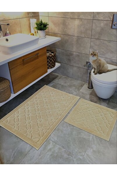 KÜBRAHOME'S طقم ممسحة من قطن ماكو مكون من قطعتين كابيكونو