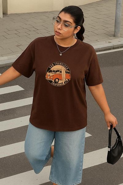 BENROMA Oversized San Francisco Woswos Printed Unisex T-Shirt
