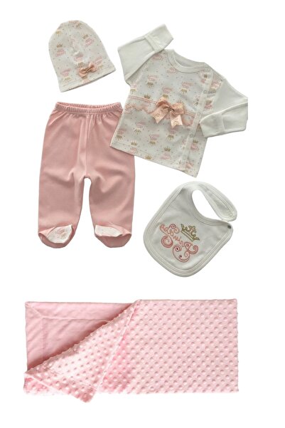 Avşar Baby 5-Piece Birth Set (Mother Baby Bag, Hospital Release Blanket, 10-Piece Wipes and 3-Piece Socks)