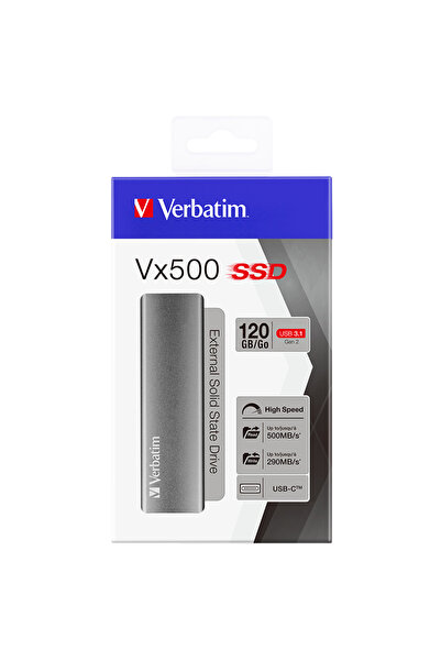 Verbatim SSD extern Verbatim, 120GB, USB 3.1, Gri